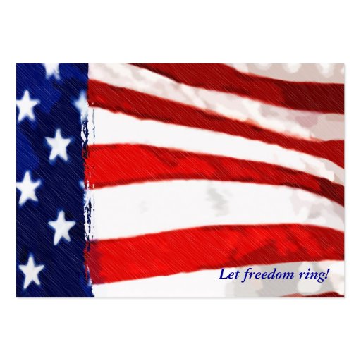 American Flag Business Card (front side)