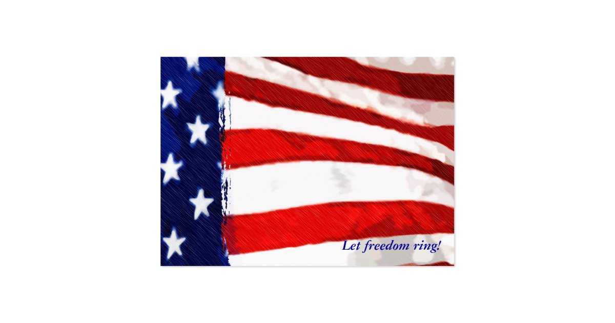 american flag business card