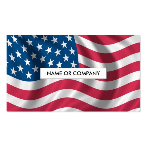 american flag business card templates (back side)