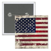 American Flag Button