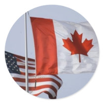AMERICAN FLAG / CANADIAN FLAG stickers