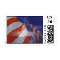 American Flag, Capitol, Stars Postage Stamp