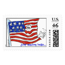 American Flag Cartoon Custom Stamps