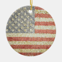 American flag christmas tree ornaments