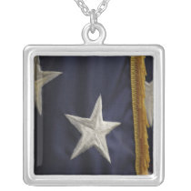 American Flag Closeup of Star Necklace necklaces