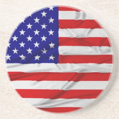 American Flag Beverage Coasters by packratgraphics