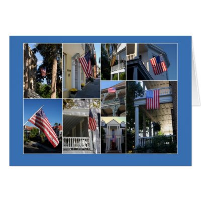 American Flag Collage Card by catherinesherman