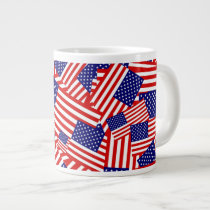 American Flag Collage Jumbo Mugs