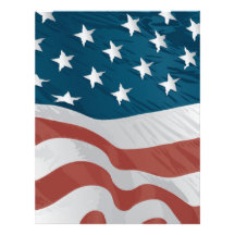 American Flag Customized Letterhead