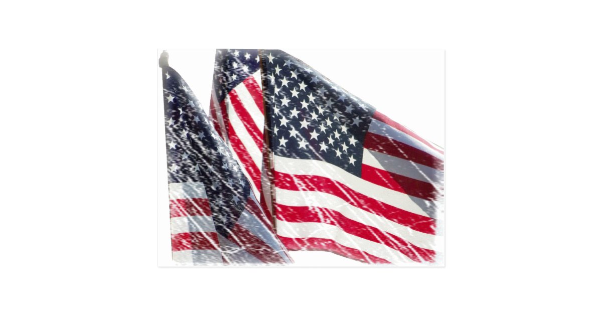 American Flag cutout Postcard | Zazzle