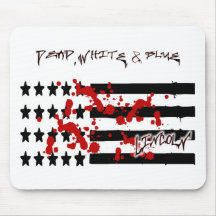 American Flag-Dead, White& Blue Mouse Pads