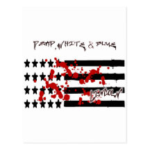 American Flag-Dead, White& Blue Post Card