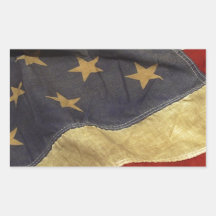 American flag design rectangular sticker
