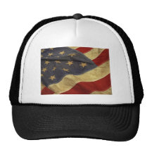 American flag design trucker hats