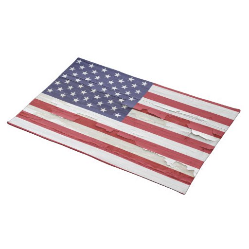 American Flag Distressed Paint Place Mats