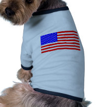 AMERICAN FLAG DOG T SHIRT