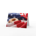 American Flag &amp; Donut Greeting Card