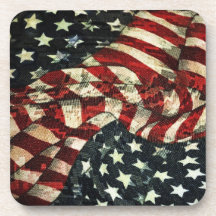 American Flag Drink Coaster
