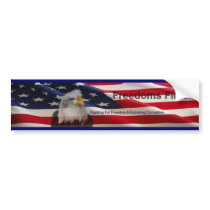 American-flag-Eagle bumper stickers by freedomsfirst American-flag-Eagle bumper stickers