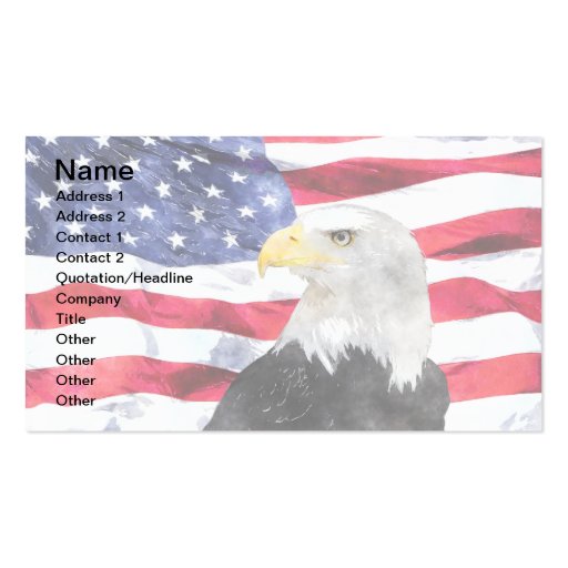 american flag business card