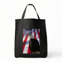 American Flag & Eagle Grocery Tote Tote Bags