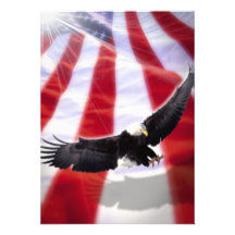 American Flag & Eagle Invitation