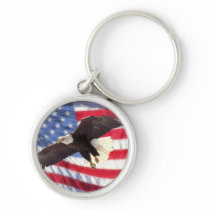 American Flag & Eagle Keychain