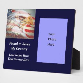 American Flag Eagle Service Plaque