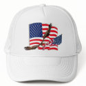 American Flag Eagle Soaring Baseball Hat