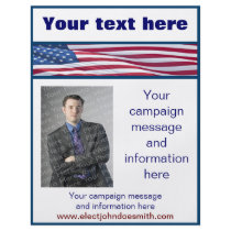 American Flag Election Campaign Flyer Template