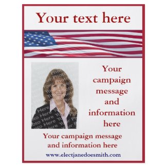 American Flag Election Campaign Flyer Template