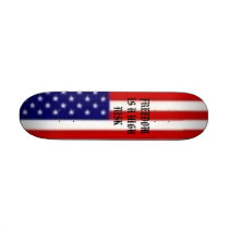 AMERICAN FLAG, FREEDOM IS A HIGH RISK skateboards