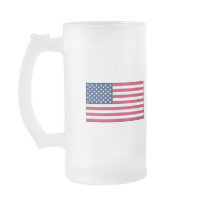 American Flag	Frosted Glass Mug