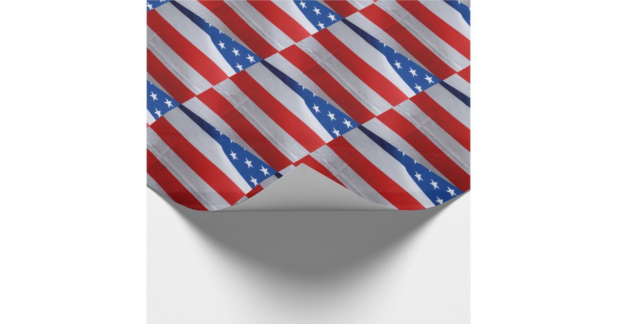 American Flag, gift wrap. Wrapping Paper Zazzle