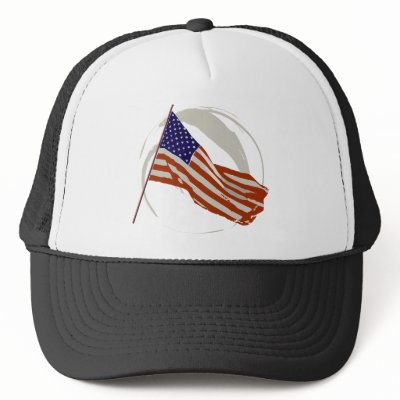american flag trucker hat by smarttaste