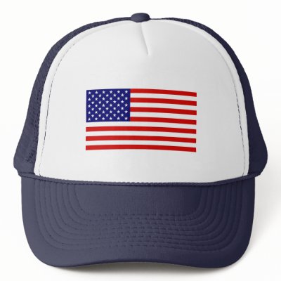 American Flag Trucker Hat by prawny