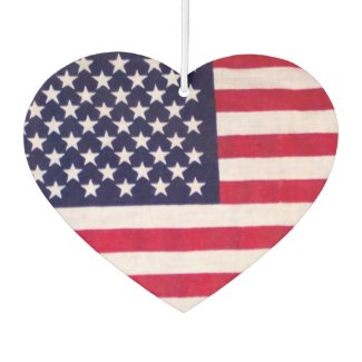 American flag heart air freshener