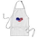 American Flag Heart Apron