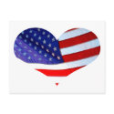 American Flag Heart Postcard by thehatch American Flag Heart Postcard