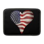 American Flag In A Heart MacBook Air Sleeves