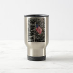 American Flag in winter mugs