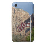 American Flag in Zion iPhone 3 Case