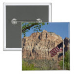 American Flag in Zion National Park Button
