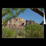 American Flag in Zion National Park Card