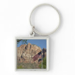 American Flag in Zion National Park Keychain