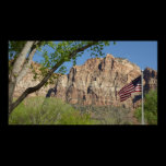 American Flag in Zion National Park Print