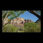 American Flag in Zion National Park Print