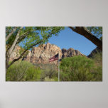 American Flag in Zion National Park Print