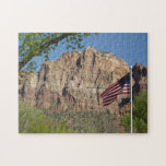 American Flag in Zion National Park Puzzle