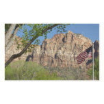 American Flag in Zion National Park Sticker